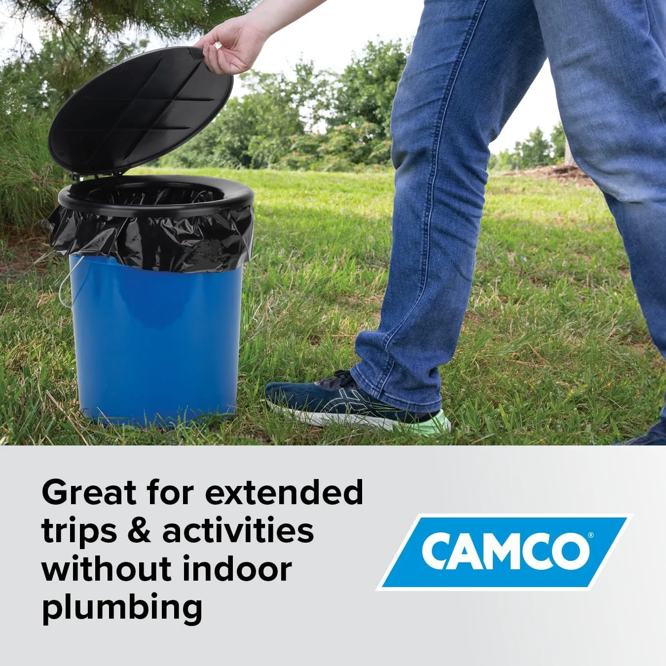 Camco Toilet Waste Bags - Leak-Proof, Biodegradable Powder - 10 Pack
