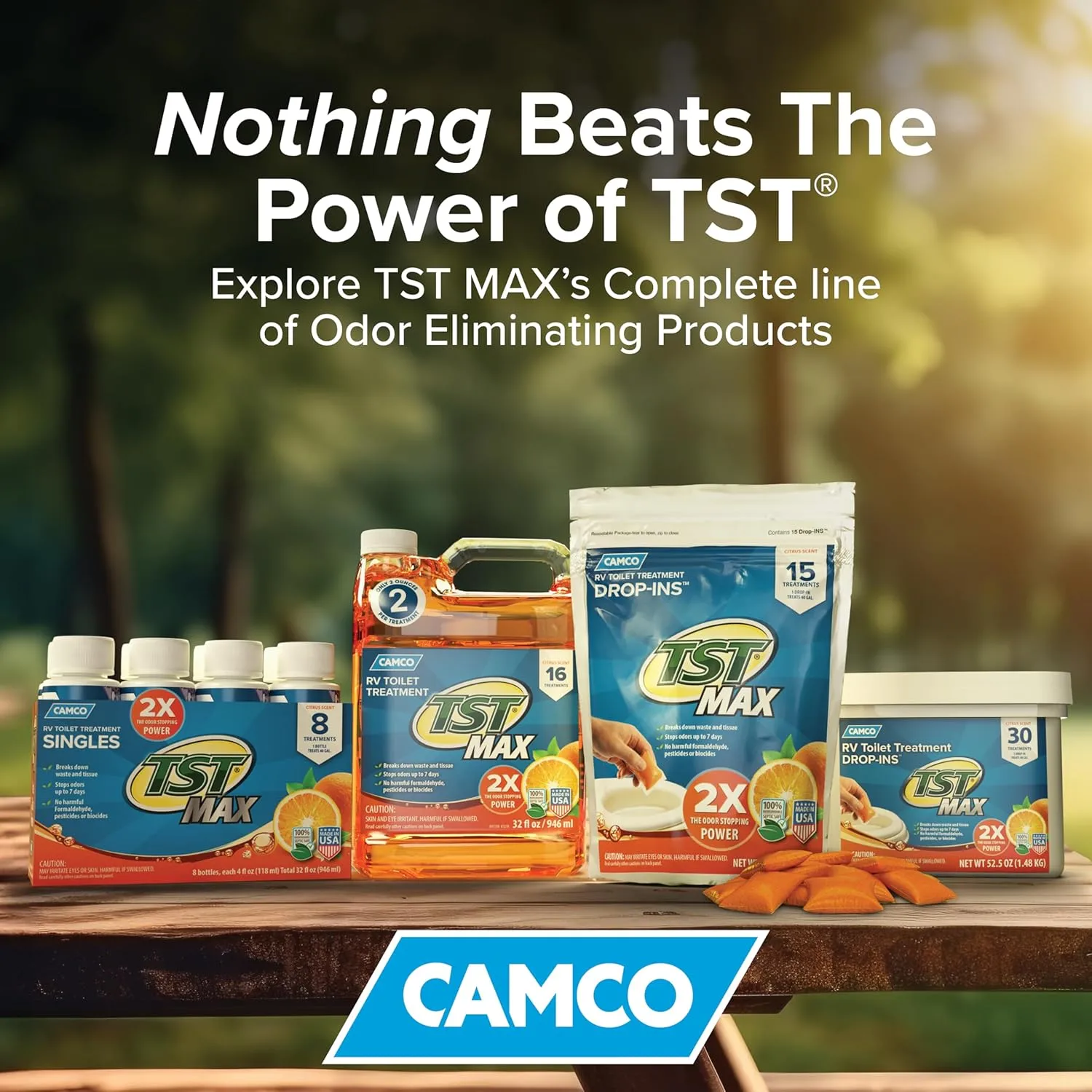 Camco TST MAX RV Toilet Treatment, Orange Scent, 64 oz