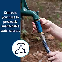 Camco Water Bandit | Features a Highly Flexible Silicone-Polymer Sleeve & ABS Male Water Hose Connection | Works