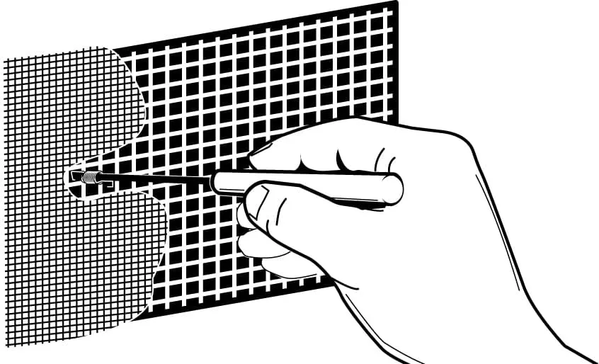 Camco Flying Insect Screen with Installation Tool - WH 600, Stainless Steel Mesh, Fits Suburban 10/12/16 gal (42146)