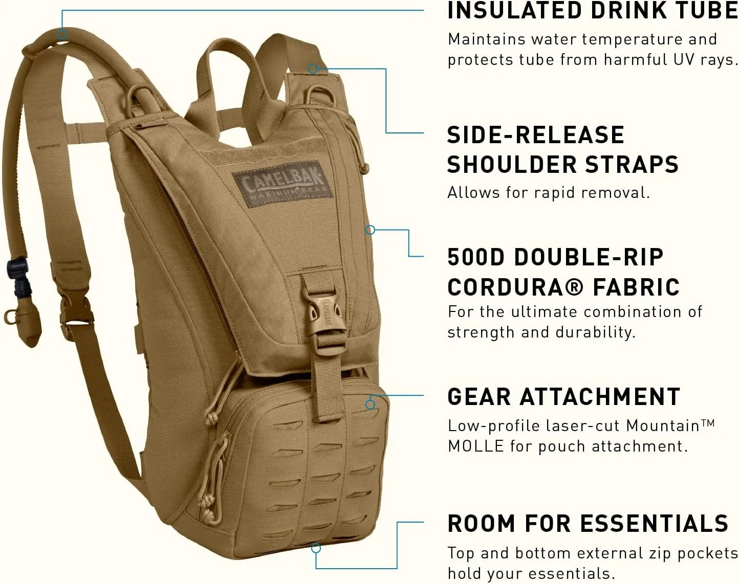CamelBak Ambush Tactical Hydration Backpack with Mil Spec Crux Reservoir - MOLLE