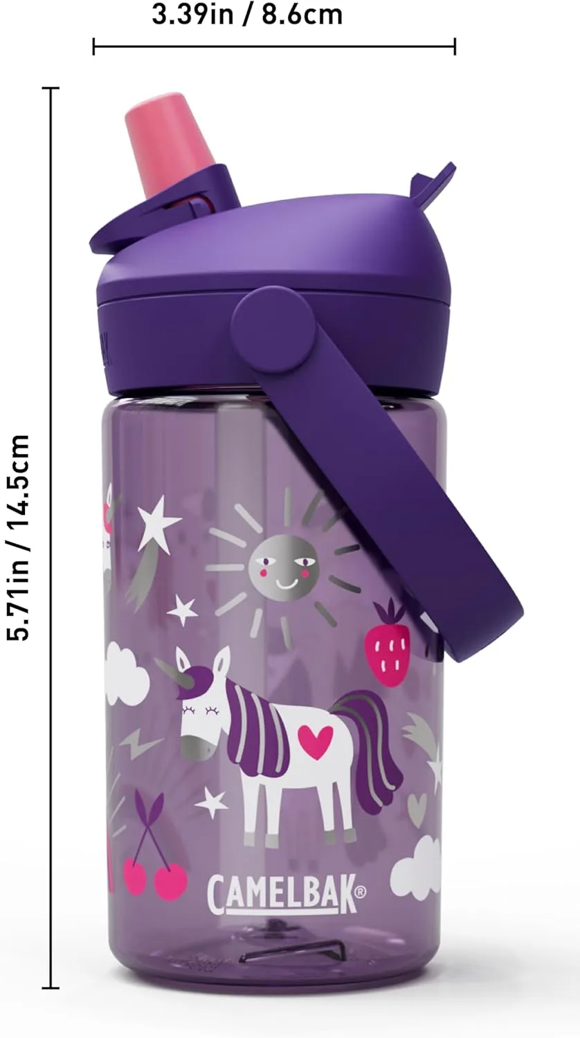 CAMELBAK Thrive Flip Straw Kids Bite Valve Water Bottle 14oz Tritan Renew