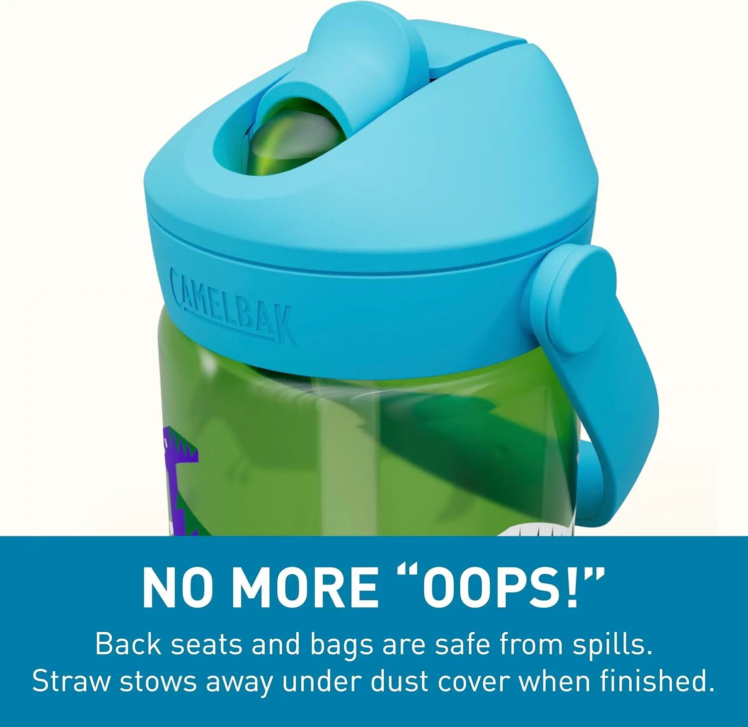CAMELBAK Thrive Flip Straw Kids Bite Valve Water Bottle 14oz Tritan Renew