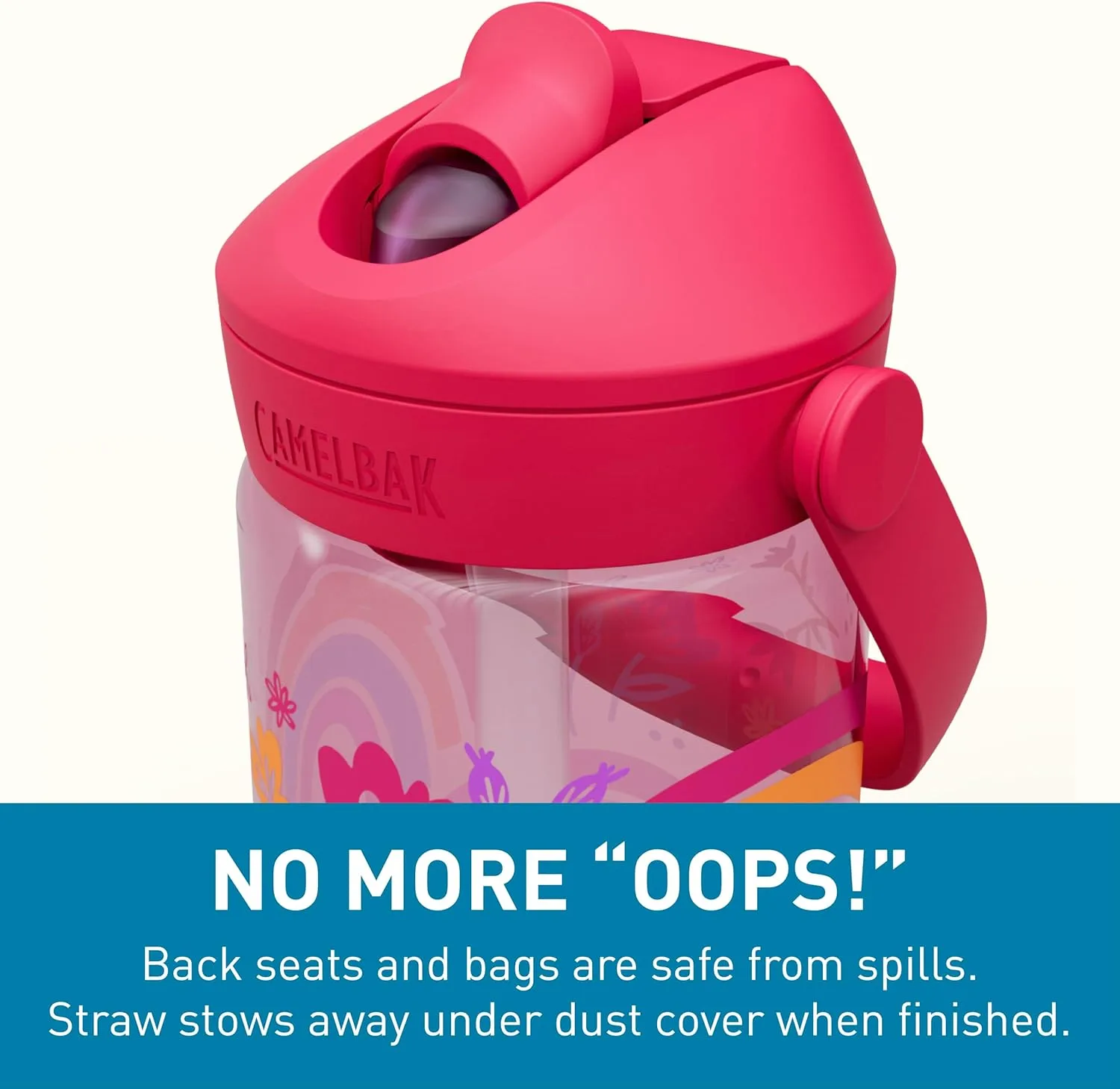 CAMELBAK Thrive Flip Straw Kids Bite Valve Water Bottle 14oz Tritan Renew