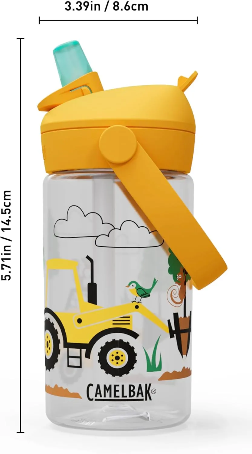 CAMELBAK Thrive Flip Straw Kids Bite Valve Water Bottle 14oz Tritan Renew