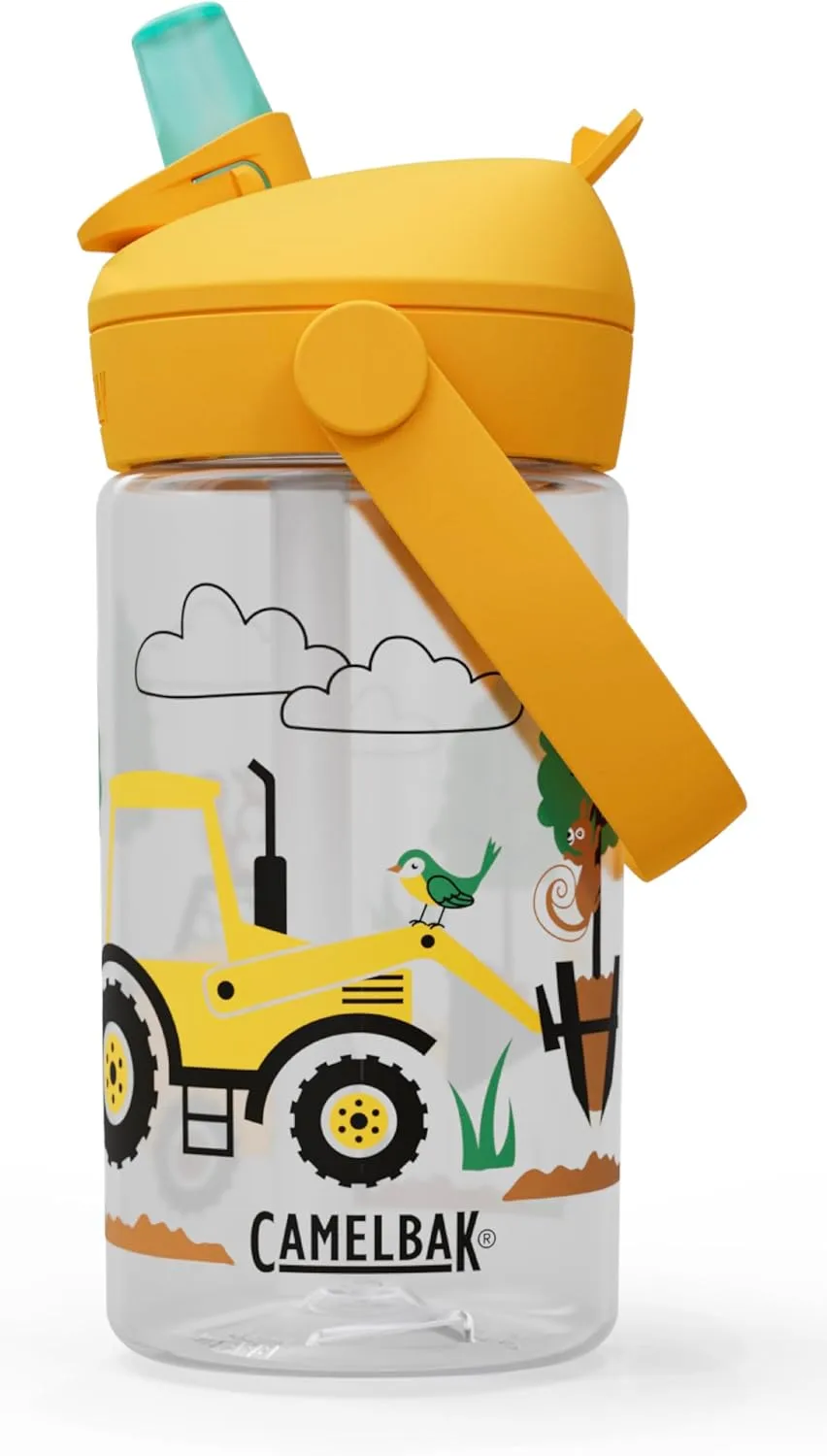 CAMELBAK Thrive Flip Straw Kids Bite Valve Water Bottle 14oz Tritan Renew