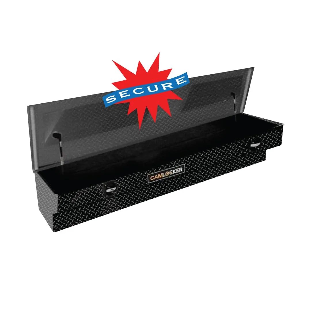 CamLocker SMB48MB 48in Aluminum Side-Mount Tool Box - Matte Black Weather-Tight
