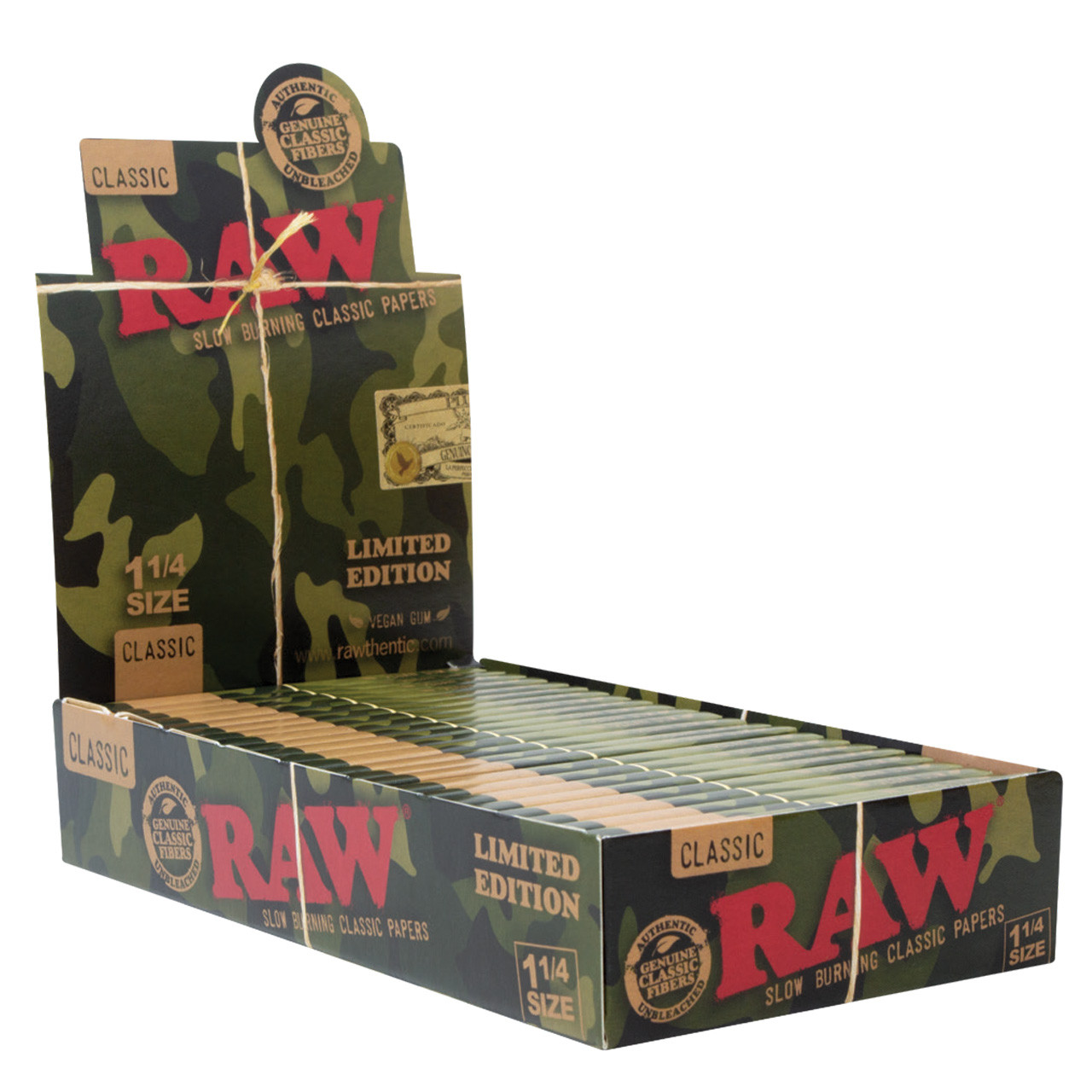 RAW® - Camo Rolling Papers 1¼ (50ct) - Limited Edition - Display of 24