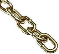 Campbell 0723367 Low Carbon Steel Straight Link Machine Chain on Reel, Brass Glo, #3 Trade, 0.14" Diameter, 50' Length