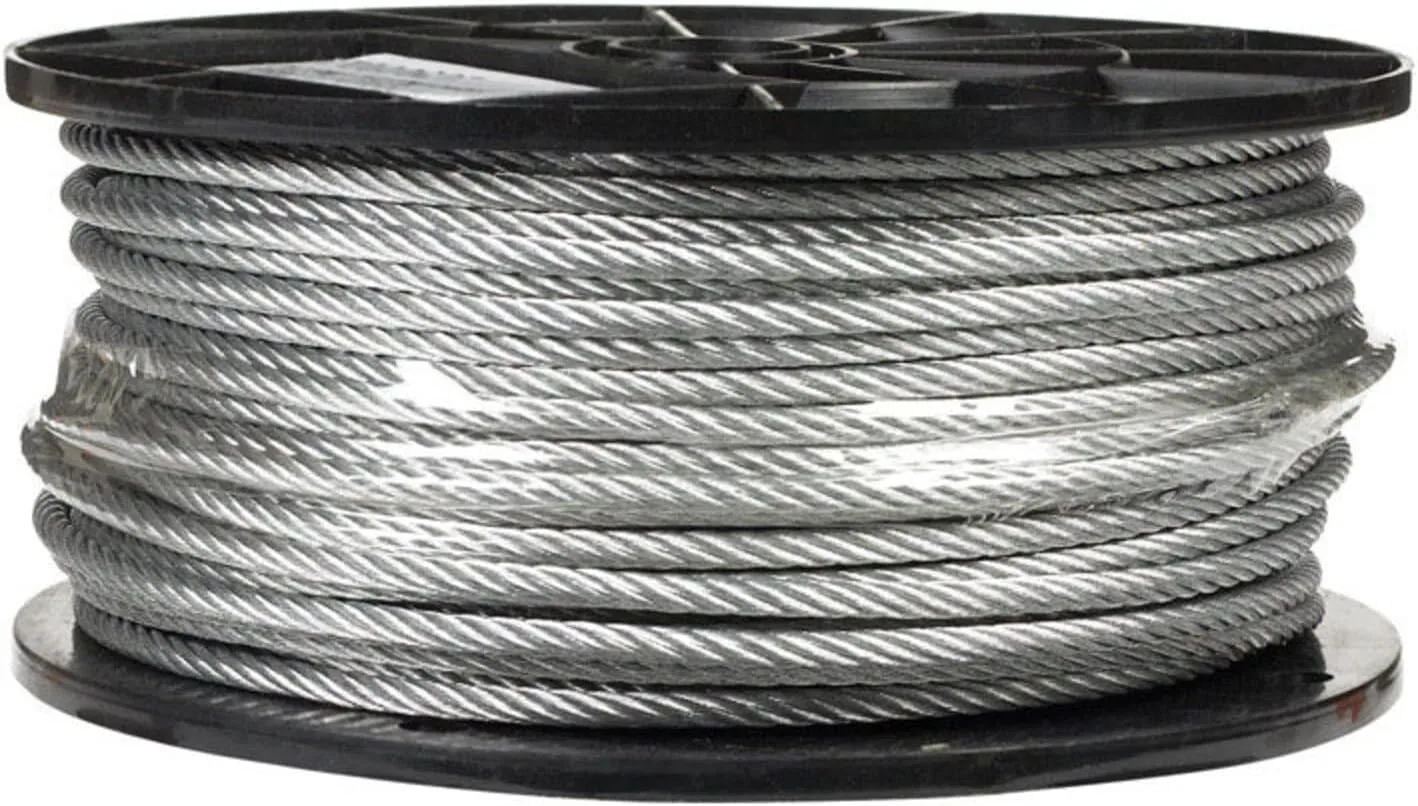 APEX Campbell Chain Galvanized Galvanized Steel 3/16 in. Dia. x 250 ft. L Aircraft Cable