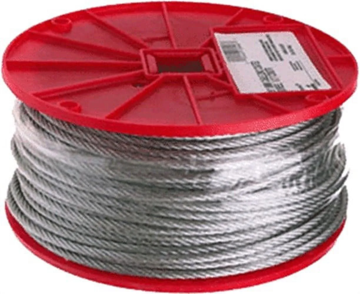APEX Campbell Chain Galvanized Galvanized Steel 3/16 in. Dia. x 250 ft. L Aircraft Cable