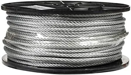 APEX Campbell Chain Galvanized Galvanized Steel 3/16 in. Dia. x 250 ft. L Aircraft Cable