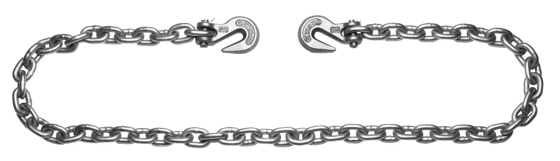 CAMPBELL 3/8 in x 20 ft Binder Chain, Grade 43, 5,400 lb WLL