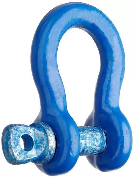 Campbell 419-S Screw Pin Anchor Shackles, Drop-Forged Carbon Steel, Painted Blue, 3/8" Trade, 1 ton Working Load Limit