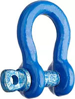 Campbell 419-S Screw Pin Anchor Shackles, Drop-Forged Carbon Steel, Painted Blue, 3/8" Trade, 1 ton Working Load Limit