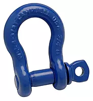 Campbell 419-S Screw Pin Anchor Shackles, Drop-Forged Carbon Steel, Painted Blue, 5/16" Trade, 3/4 ton Working Load Limit