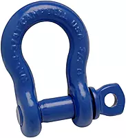Campbell 419-S Screw Pin Anchor Shackles, Drop-Forged Carbon Steel, Painted Blue, 5/16" Trade, 3/4 ton Working Load Limit