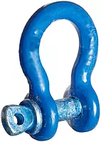 Campbell 419-S Screw Pin Anchor Shackles, Drop-Forged Carbon Steel, Painted Blue, 1/4" Trade, 1/2 ton Working Load Limit