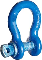 Campbell 419-S Screw Pin Anchor Shackles, Drop-Forged Carbon Steel, Painted Blue, 1/4" Trade, 1/2 ton Working Load Limit