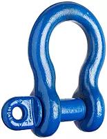 Campbell 419-S Screw Pin Anchor Shackles, Drop-Forged Carbon Steel, Painted Blue, 1-1/8" Trade, 9-1/2 ton Working Load Limit
