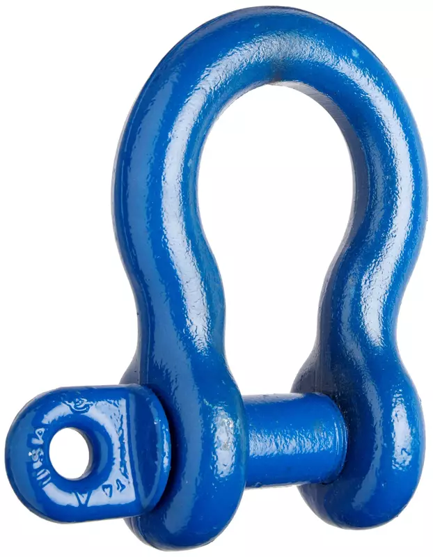 Campbell 419-S Screw Pin Anchor Shackles, Drop-Forged Carbon Steel, Painted Blue, 1-1/8" Trade, 9-1/2 ton Working Load Limit
