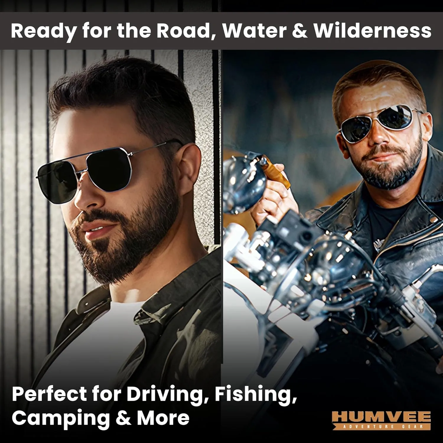 CAMPCO HUMVEE Polarized Aviator Pilot Sunglasses