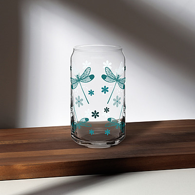 Dragonfly Can-shaped glass