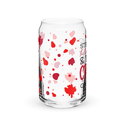 Stressed, Blessed & True Crime Obsessed Can-Shaped Glass with Bamboo Lid & Straw – 16 oz