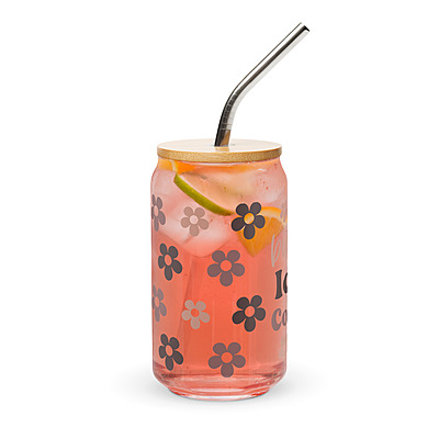 But First Iced Coffee Can-shaped glass