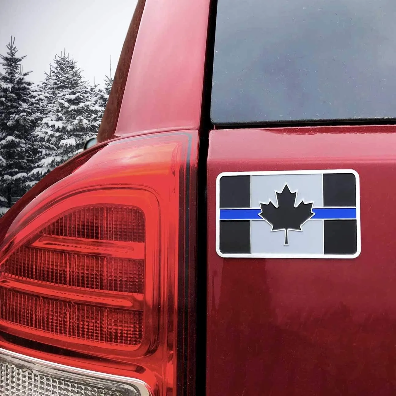 THIN BLUE LINE USA Aluminum Vehicle Emblem