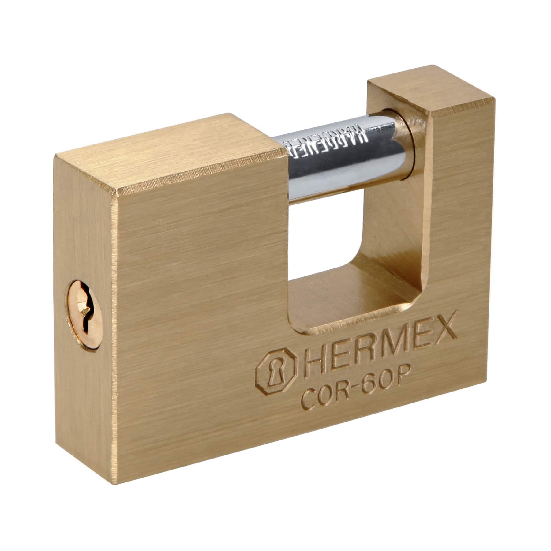 Candado antipalanca 60 mm cuerpo de latón, HERMEX BASIC - COR-60P / 22518