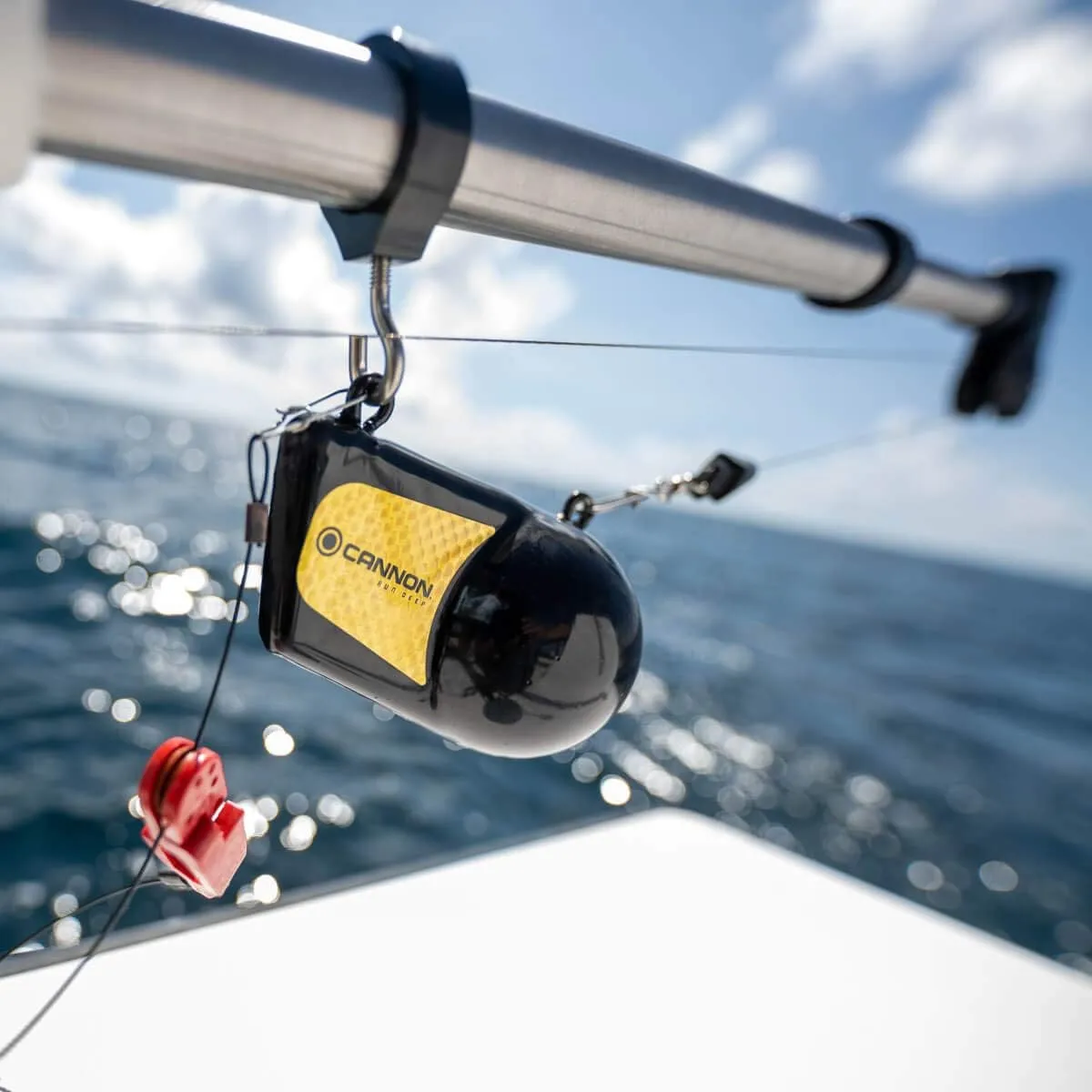 CANNON Downrigger Flash Weight Black Vinyl with Gold Prism