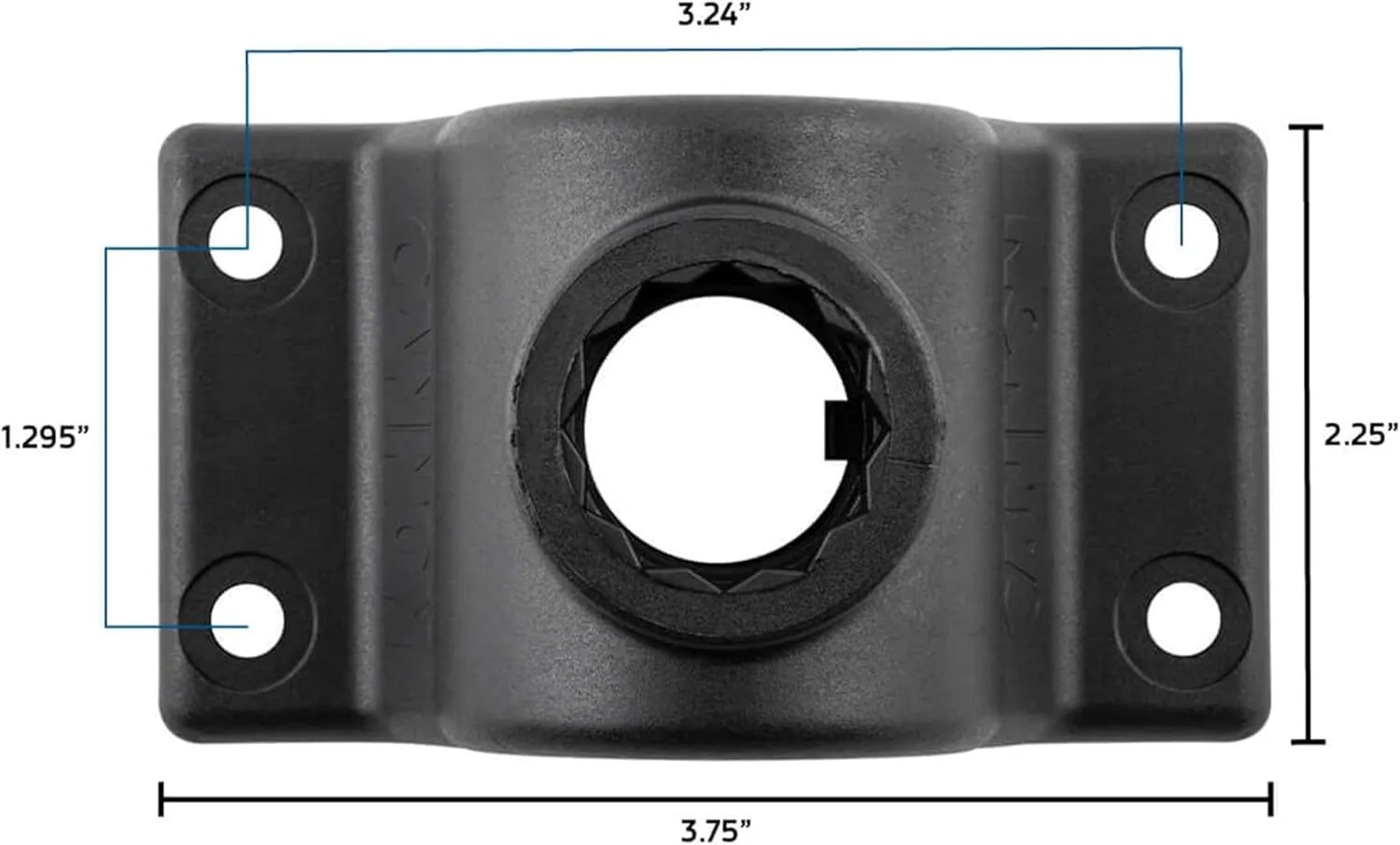 Cannon 1907060 Three-Position Adjustable Rod Holder Side / Deck Mount Adapter (Adapter Only)