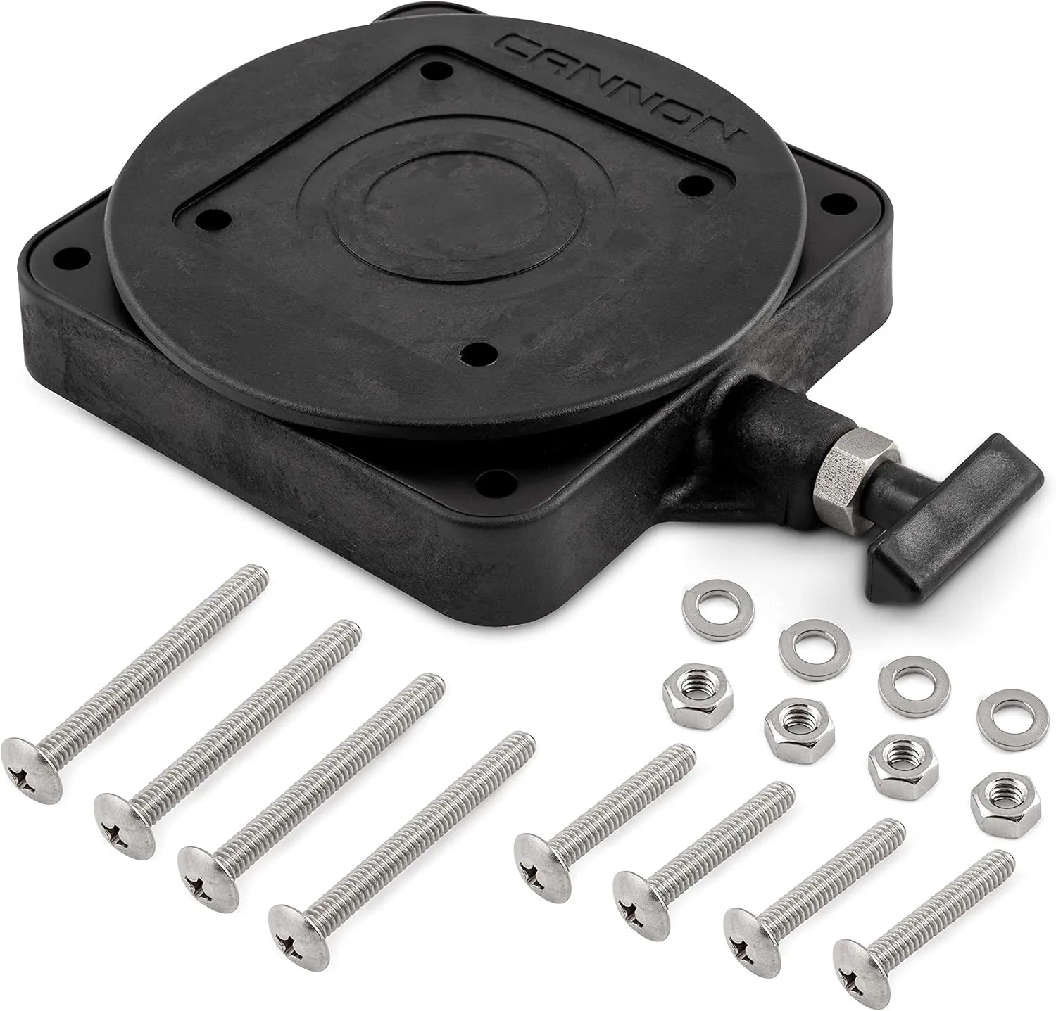 Cannon 2207003 Low-Profile Swivel Downrigger Mounting Base - Black Composite