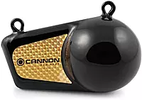 CANNON Downrigger Flash Weight Black Vinyl with Gold Prism