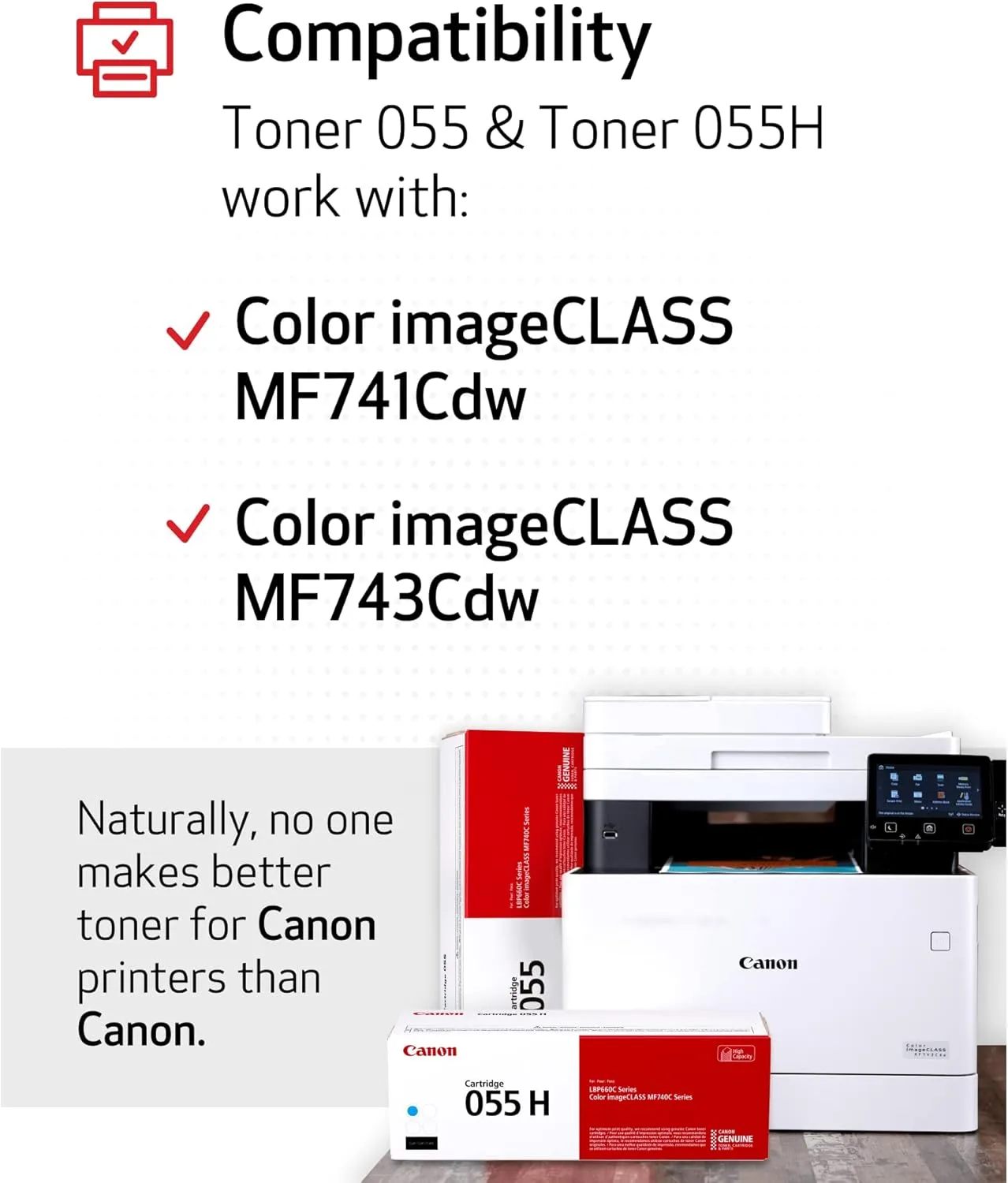 Canon Genuine 055 Toner Cartridge for Color imageCLASS and LBP664Cdw Printers