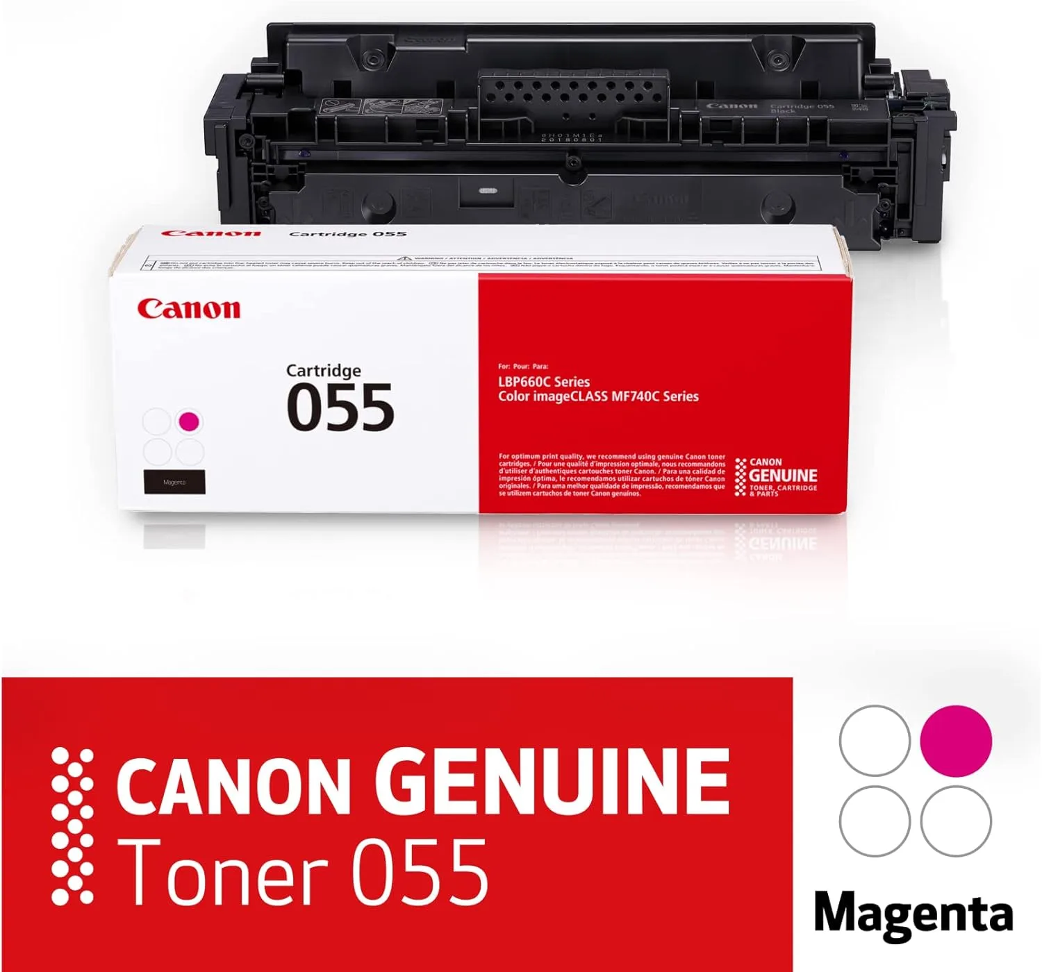 Canon Genuine 055 Toner Cartridge for Color imageCLASS and LBP664Cdw Printers