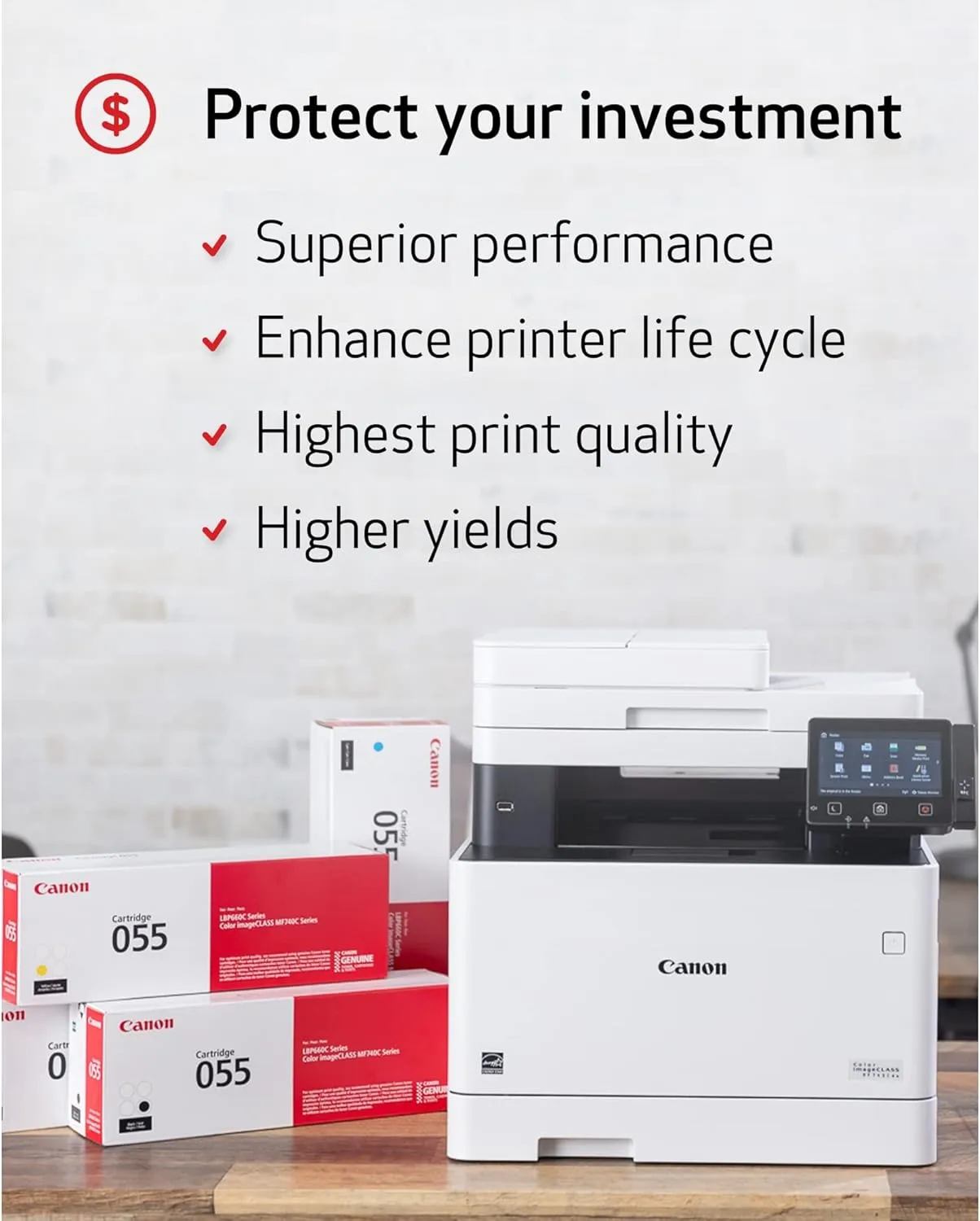 Canon Genuine 055 Toner Cartridge for Color imageCLASS and LBP664Cdw Printers