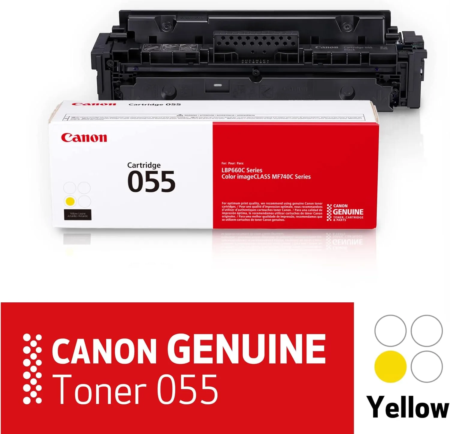 Canon Genuine 055 Toner Cartridge for Color imageCLASS and LBP664Cdw Printers