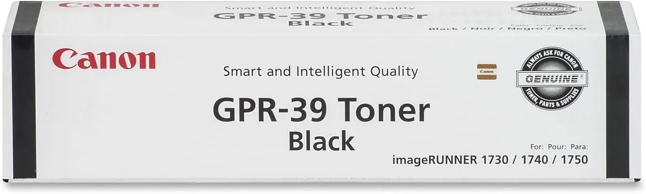 Canon GPR-39 Black High-Yield Toner Cartridge, 15,100 Pages