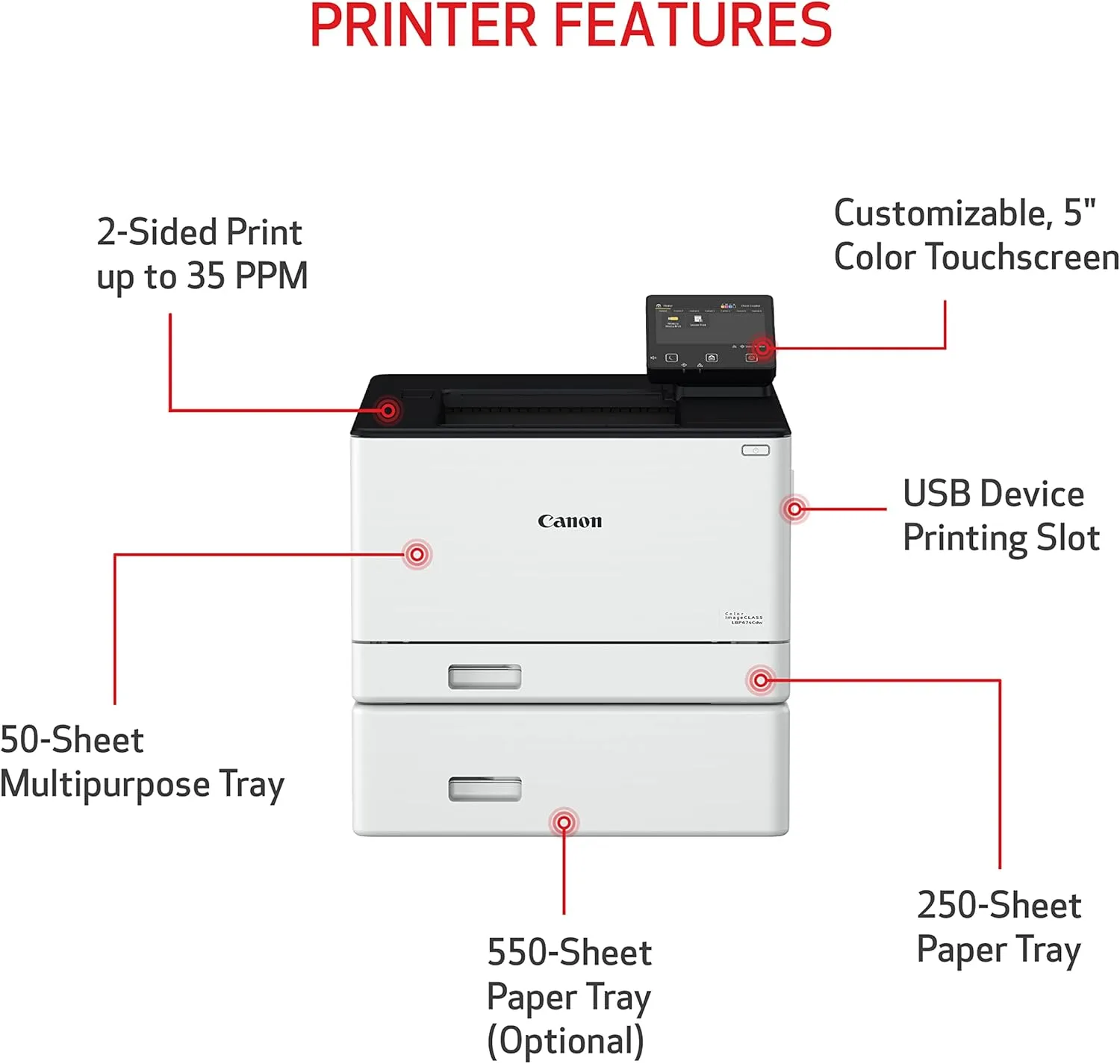 CANON Color imageCLASS LBP674Cdw Wireless Duplex Laser Printer