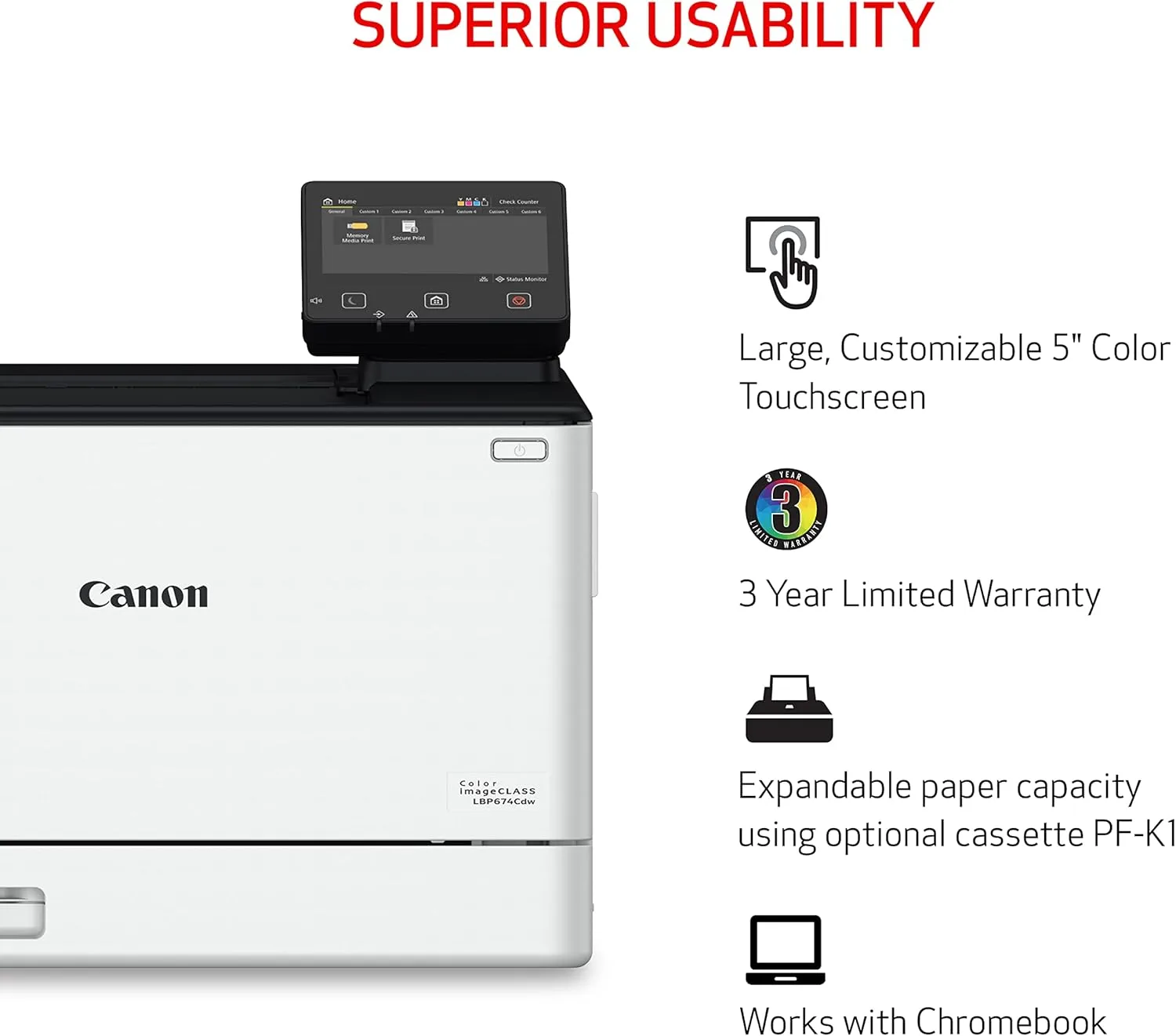 CANON Color imageCLASS LBP674Cdw Wireless Duplex Laser Printer