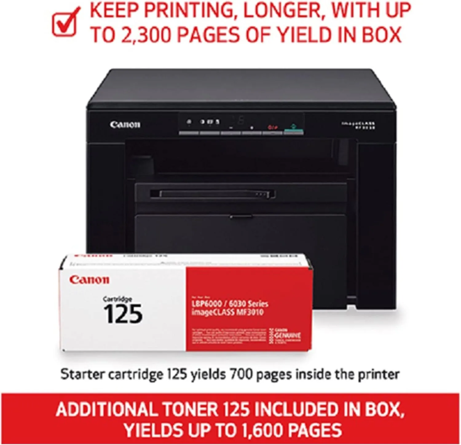 Canon imageCLASS MF3010 VP All-In-One Monochrome Laser Printer