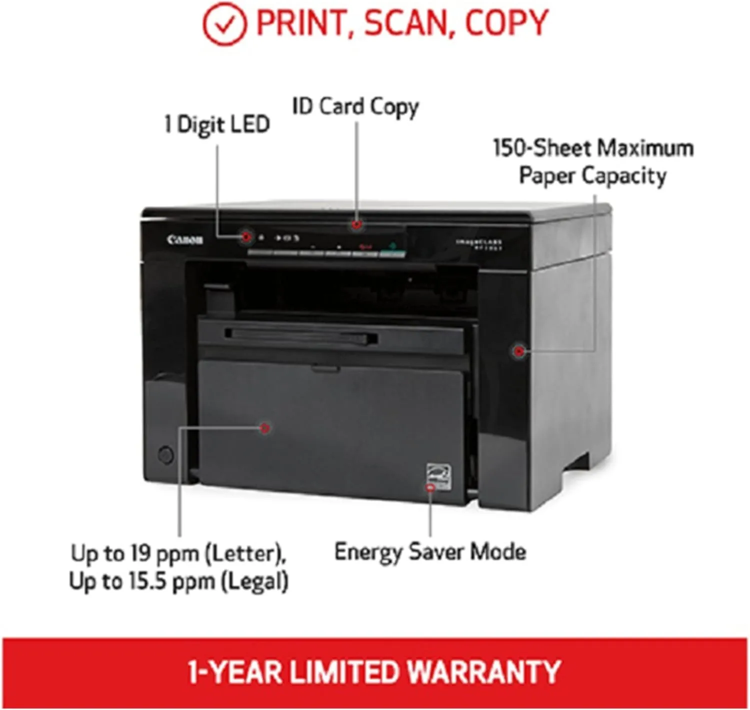 Canon imageCLASS MF3010 VP All-In-One Monochrome Laser Printer