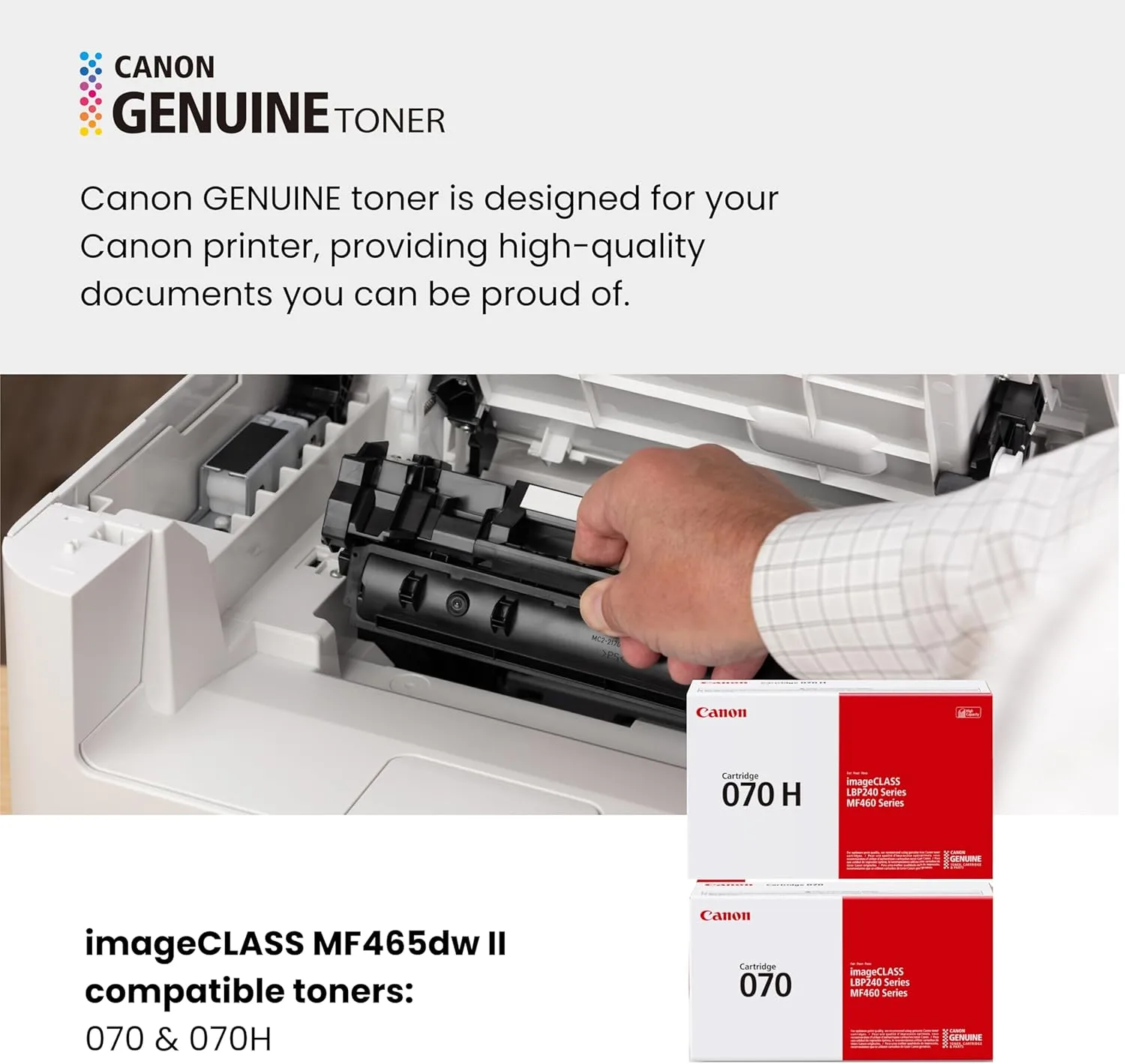 Canon imageCLASS MF465dw II - Wireless Duplex Laser Printer with Print, Copy, Scan, Fax, Expandable Paper Capacity and 3 Year Limited Warranty, 42 PPM New Model