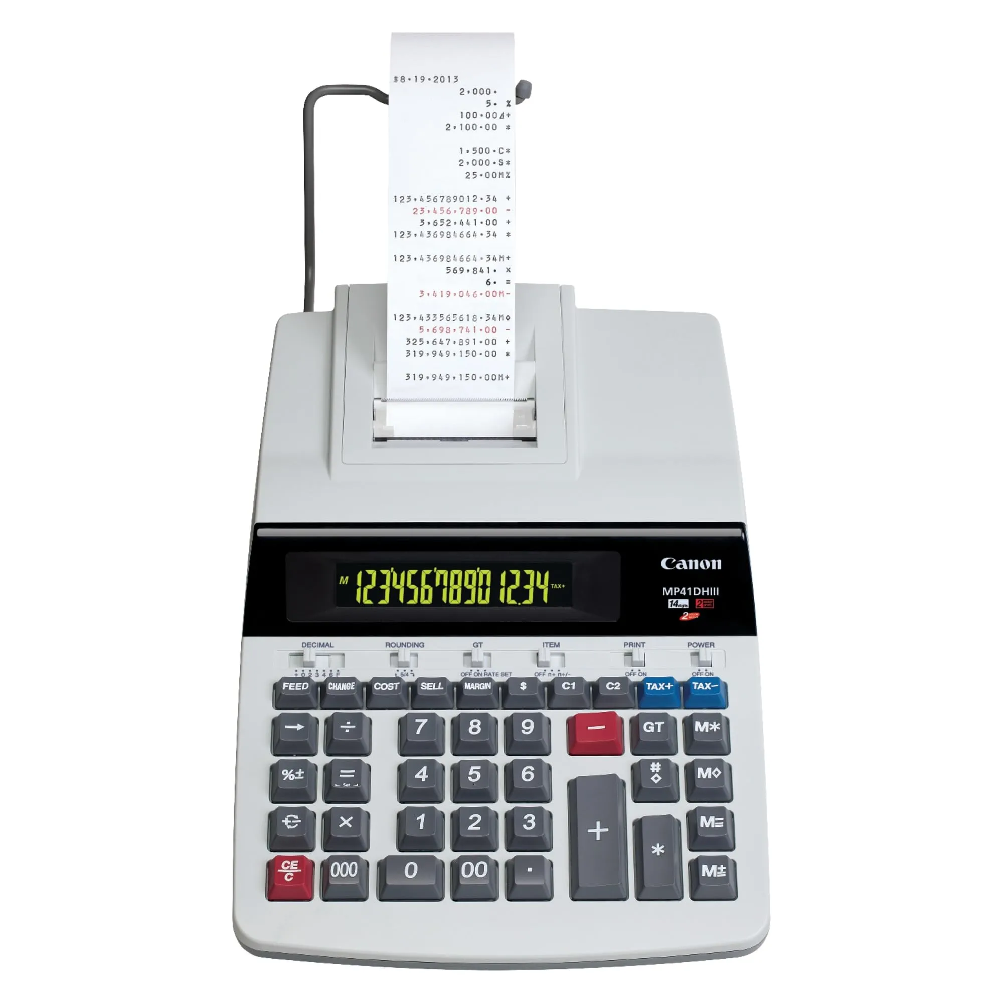 Canon MP41DHIII Desktop Printing Calculator, Gray