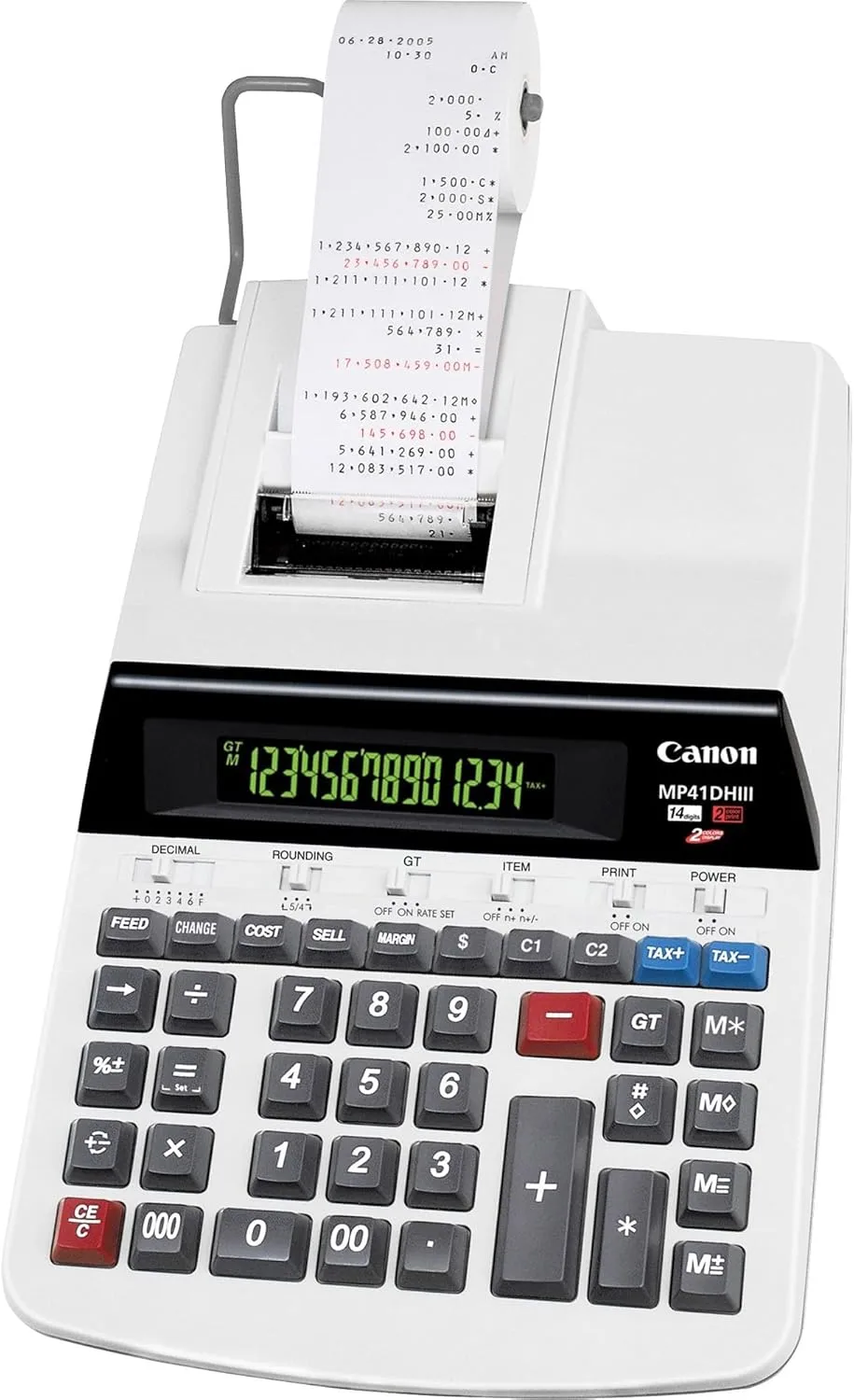 Canon MP41DHIII Desktop Printing Calculator, Gray