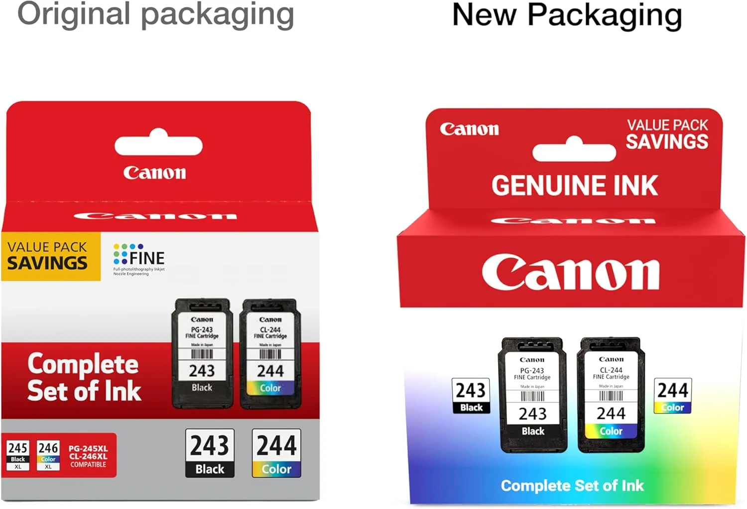 Canon PG-243 / CL-244 Genuine Ink Value Pack (2 Cartridges)