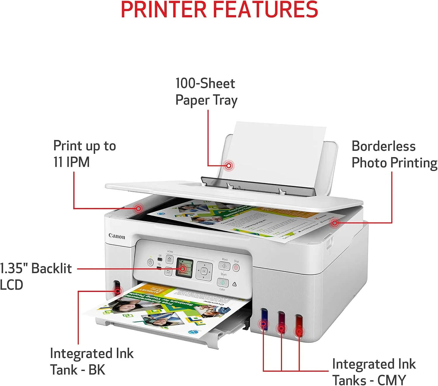 Canon PIXMA G3270 MegaTank Wireless All-in-One Inkjet Printer