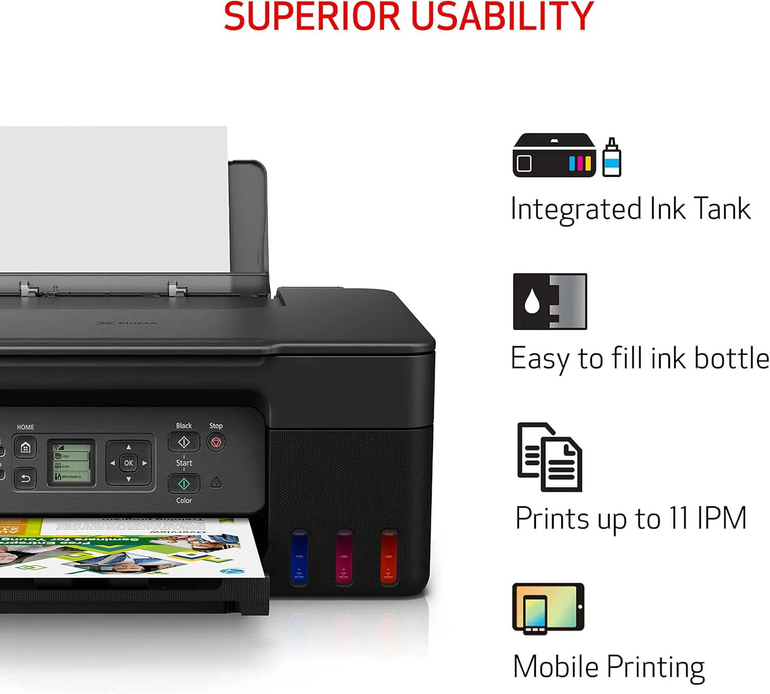 Canon PIXMA G3270 MegaTank Wireless All-in-One Inkjet Printer